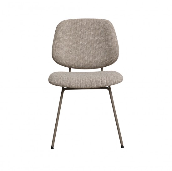 LABEL51 Eetkamerstoel Ravenna Naturel Royal Boucle Taupe Metalen Frame.