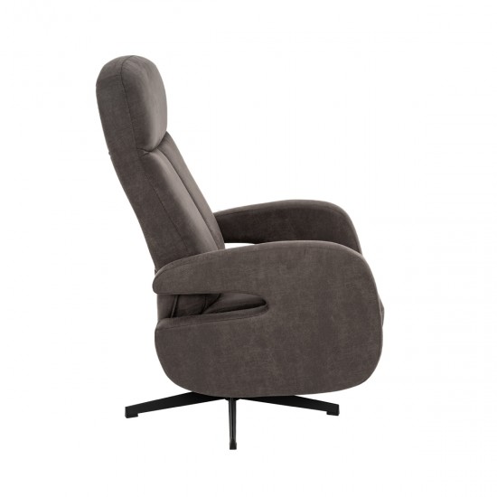 LABEL 51 Fauteuil Esbjerg Antraciet Micro Suede Manueel Verstelbaar.