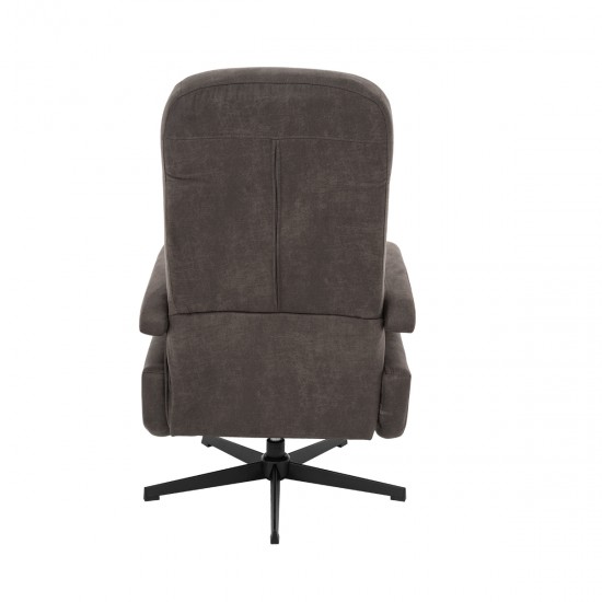 LABEL51 Fauteuil réglable manuellement Esbjerg Anthracite Micro daim.