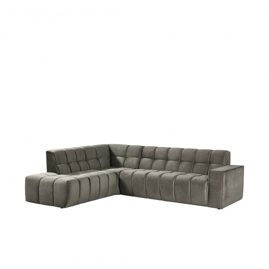 LABEL51 Hoekbank Valentino - Taupe - Cosmo - Links Voorstaand.