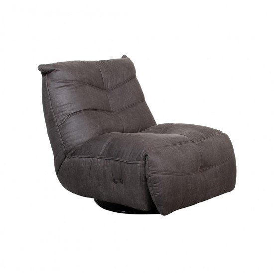 LABEL51 Fauteuil Powernap Station - Antraciet - Micro Suede - One Size.
