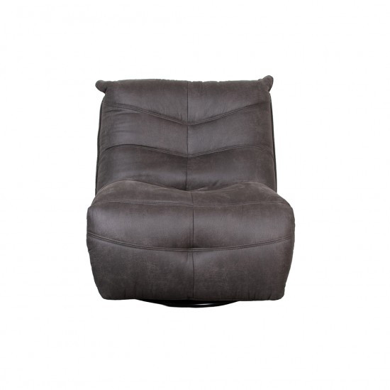 LABEL 51 Fauteuil Powernap Station Antraciet Micro Suede One Size.
