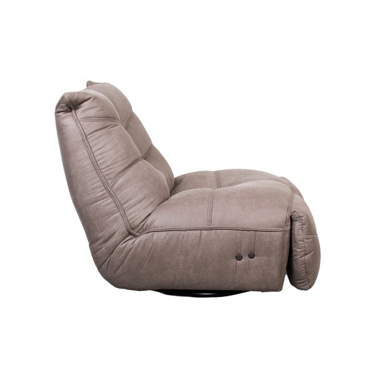 LABEL 51 Fauteuil Powernap Station Taupe Micro Suede One Size.