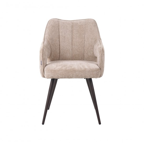 LABEL51 Eetkamerstoel Stan Clay Elite Brons Metalen Frame.