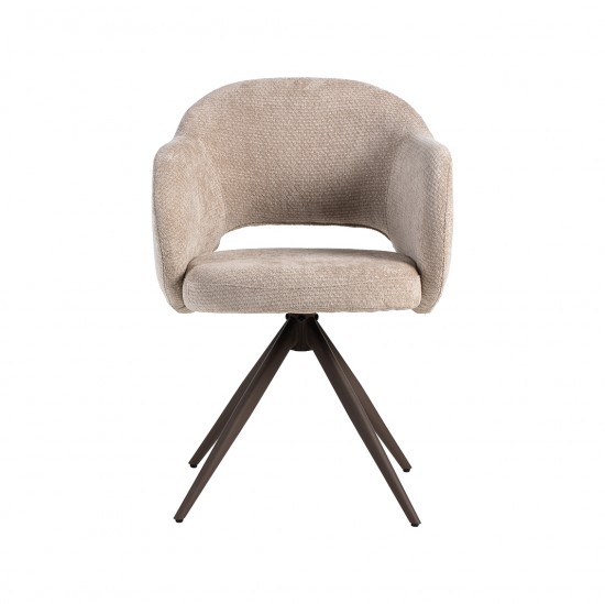 LABEL51 Eetkamerstoel Lela Clay Elite Brons Metalen Frame.