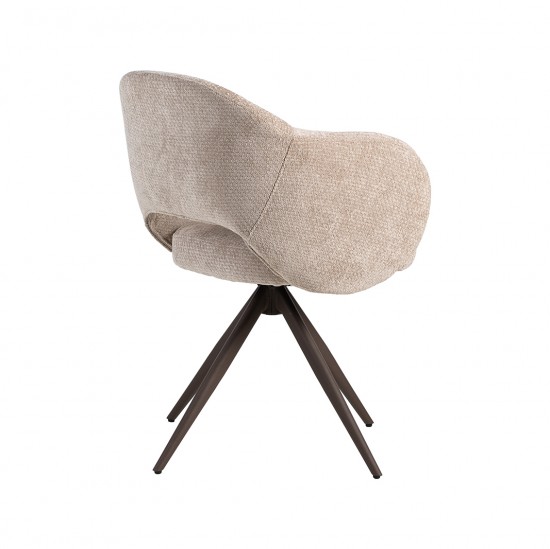 LABEL 51 Eetkamerstoel Lela Clay Elite Brons Metalen Frame.