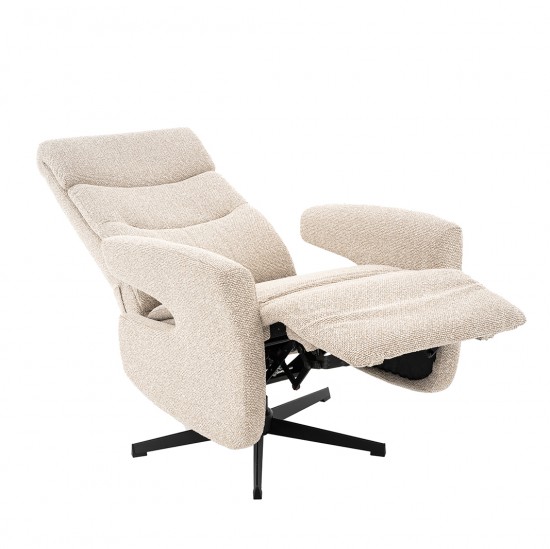 LABEL 51 Fauteuil Tampere Naturel Royal Boucle 2-Motorig.