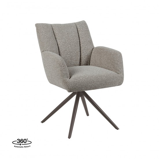 LABEL51 Eetkamerstoel Padua Mushroom Royal Boucle Brons Metalen Frame.