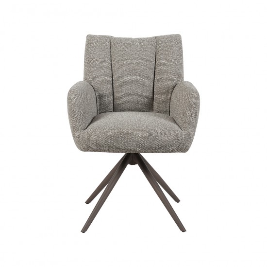 LABEL 51 Eetkamerstoel Padua Mushroom Royal Boucle Brons Metalen Frame.