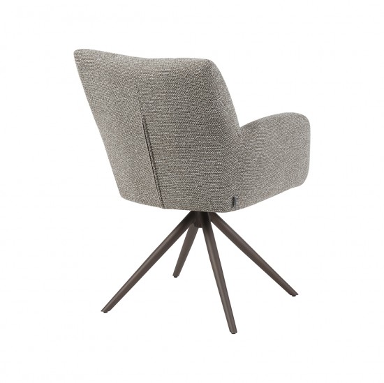 LABEL51 Chaise de salle à manger Padua Mushroom Royal Boucle Brons Metalen Frame.