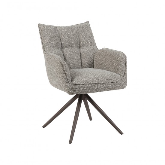 LABEL51 Eetkamerstoel Amalfi Mushroom Royal Boucle Brons Metalen Frame.