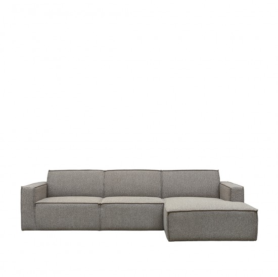 LABEL51 Hoekbank Kay - Mushroom - Royal Boucle - Rechts Voorstaand.