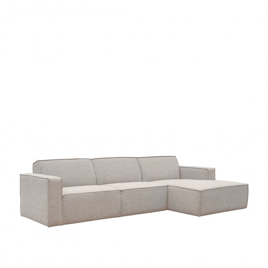 LABEL51 Hoekbank Kay - Naturel - Royal Boucle - Rechts Voorstaand.