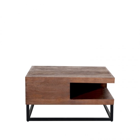 LABEL51 Salontafel Cube Nature Smooth Mangohout 80 cm.