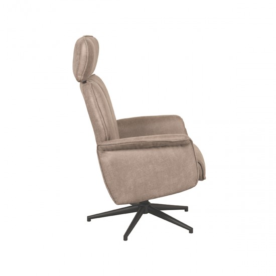 1 relaxfauteuil verdal 77x79x109 cm taupe micro suede zijkant v2