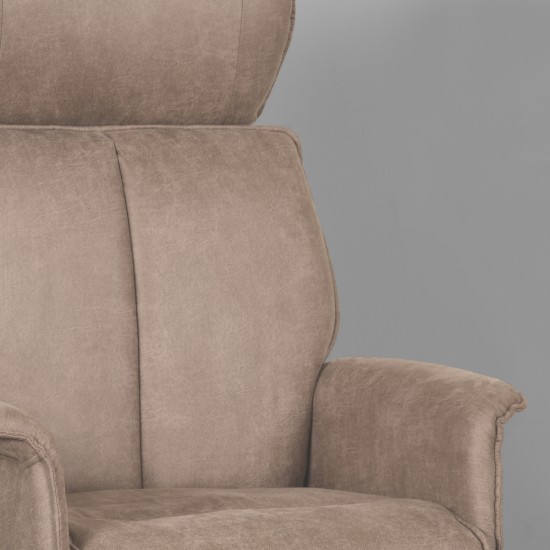 1 relaxfauteuil verdal hocker 77x79x109 cm taupe micro suede detail v2