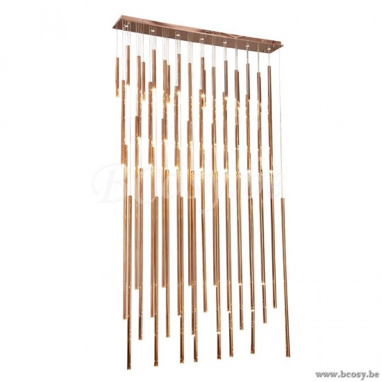 Linea Verdace UL 50362_CH Siringa Pendel Chrome 154x20x320 56x1w+7x1w 3000k