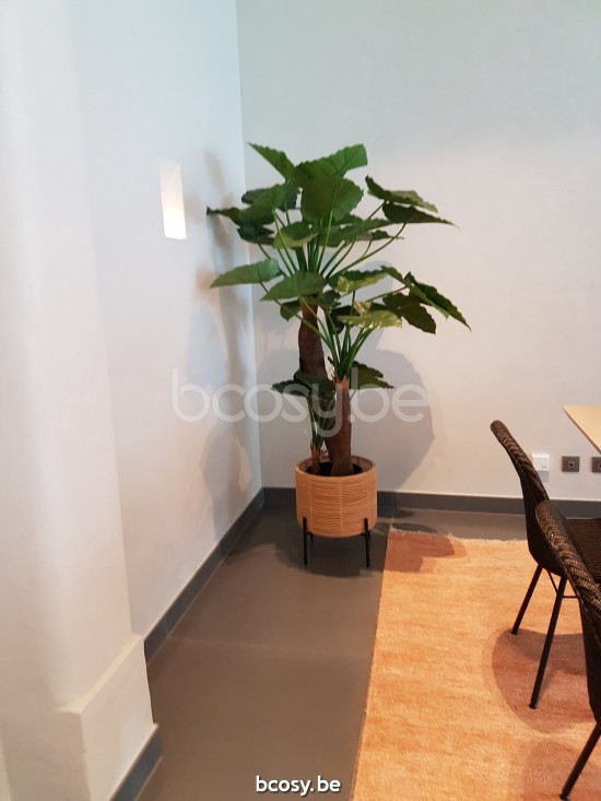 Vincent Sheppard Pot à plante Vivi S Vivi Petit Pot à plantes Cadre en Acier Noir Rotin Naturel.