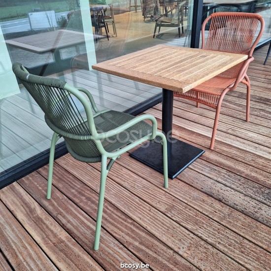 Vincent Sheppard Quadro Tables de jardin bistro bistrot balcon Cadre en Acier Noir.