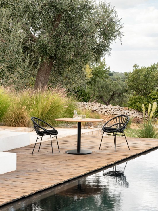 Vincent Sheppard Ronda Garten Aussen Bistrotische Rahmen aus Schwarz Stahl Round.