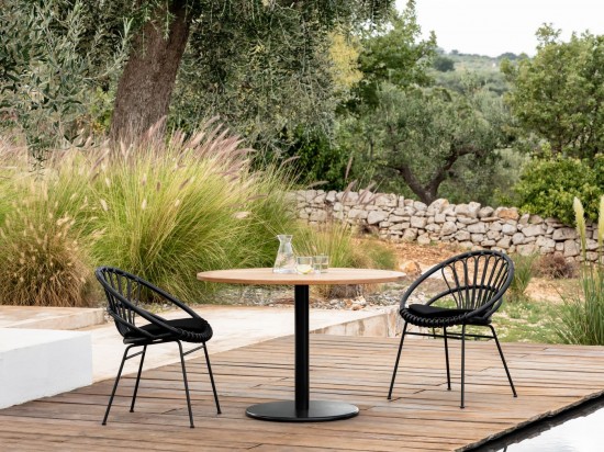 Vincent Sheppard Ronda Tables de jardin bistro bistrot balcon Cadre en Acier Noir Round.