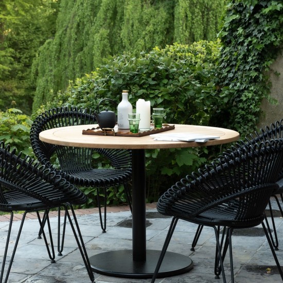 Vincent Sheppard Ronda bistro tables de bistro cadre en Acier Noir Round.