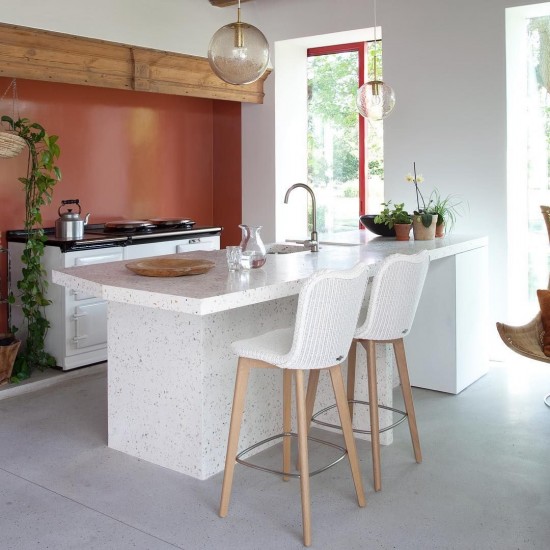 Vincent Sheppard Lily barhockers barstuhl barstuehle Rahmen aus Eiche Natur Holz Schnee Lloyd Loom.