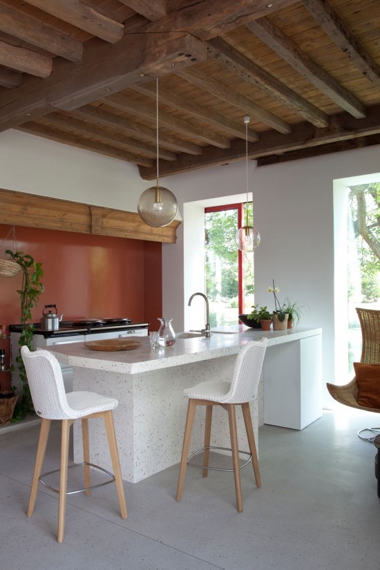 Vincent Sheppard Lily Barhocker Rahmen aus Eiche Natur Holz Schnee Lloyd Loom.