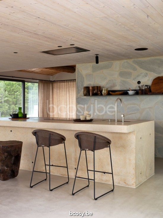 Vincent Sheppard Joe Piétement luge Tabouret de bar cadre en avec piétement luge en acier Revêtement en poudre noir Lloyd Loom Espresso.