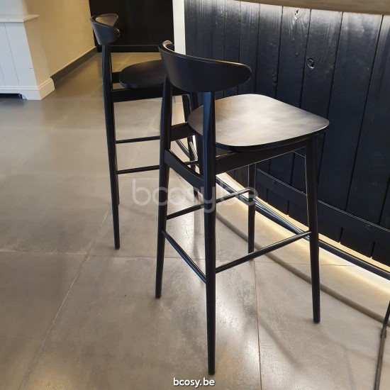 Vincent Sheppard Teo Tabouret de bar Cadre en Hêtre Noir Hêtre Noir.