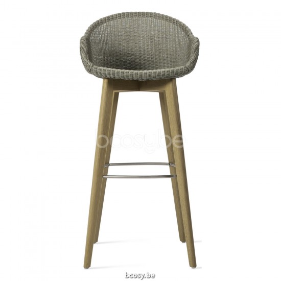 Vincent Sheppard Avril Tabouret de bar Cadre en Chêne naturel Lloyd Loom Nacré.