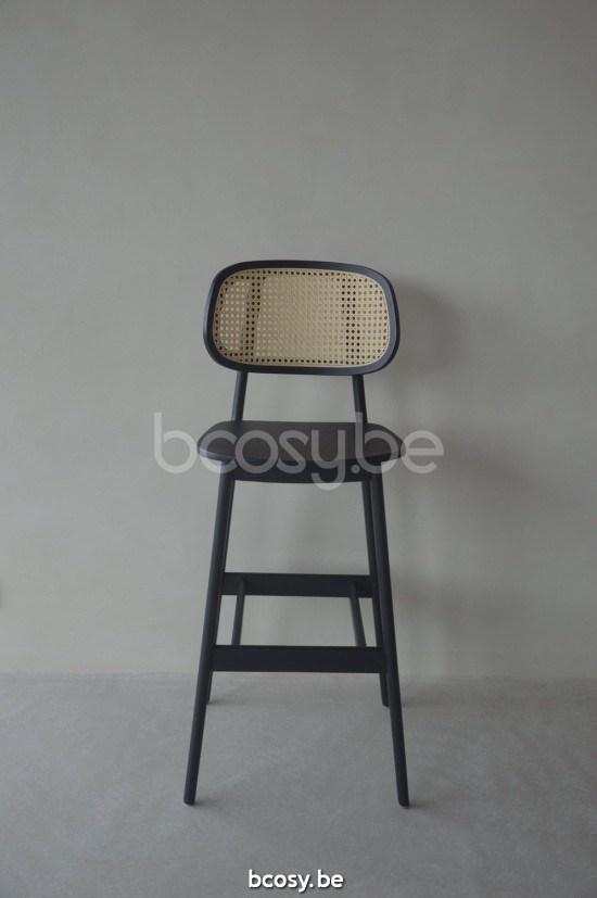 Vincent Sheppard Titus Barhocker Rahmen aus Schwarz gebeizt Eiche Schwarz gebeizt Eiche.