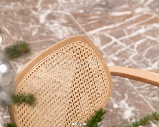 Vincent Sheppard Titus sessel couch Rahmen aus Naturfarbener Lack Eiche Veganes Braun Leder.