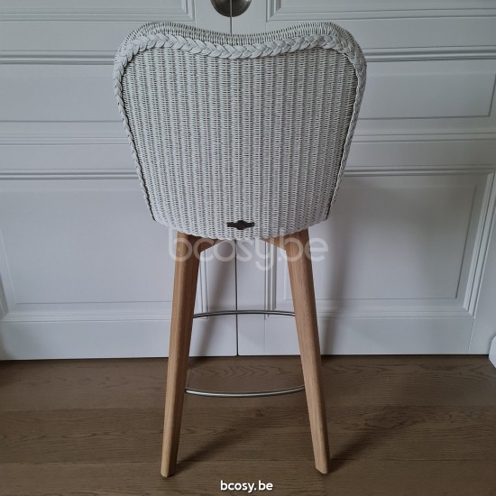 Vincent Sheppard Lily Mittelhoher Barhocker Rahmen aus Eiche Natur Holz Schnee Lloyd Loom.