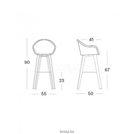 Vincent Sheppard Vincent Sheppard Avril Counter Stool Natural Oak Wood frame Pebble Lloyd Loom.
