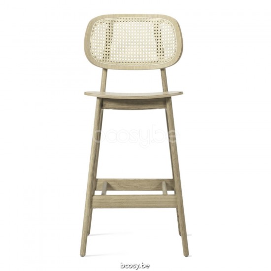 Vincent Sheppard Titus Halfhoge Barstoel Natuur vernis Eiken frame.