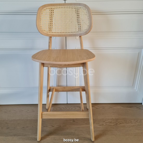 Vincent Sheppard Titus Tabouret de bar mi-hauteur Cadre en Chêne Vernis naturel Chêne Vernis naturel.