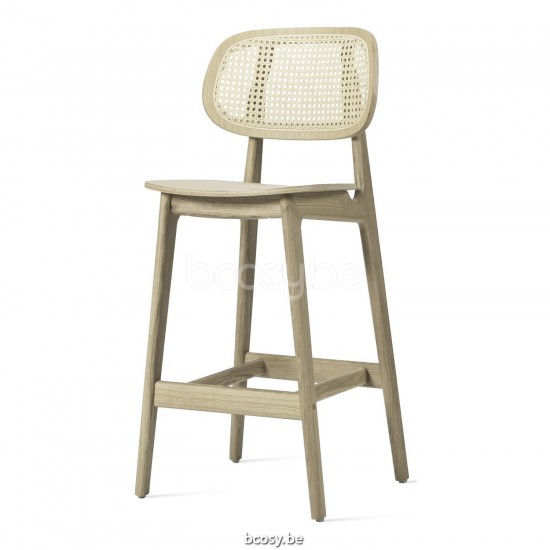 Vincent Sheppard Titus Halfhoge Barstoel Natuur vernis Eiken frame Natuur vernis Eiken.