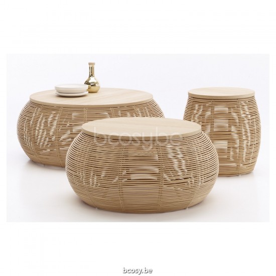 Vincent Sheppard Table basse Vivi Ø93 cm Vivi Rond Table basse ronde Rotin Naturel.