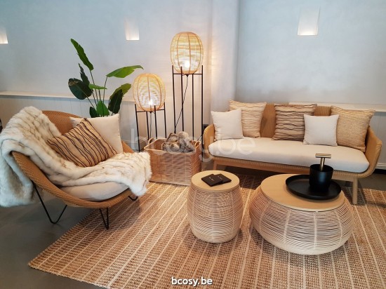 Vincent Sheppard Vivi tables de salon basse Dia 77 Rotin Naturel.