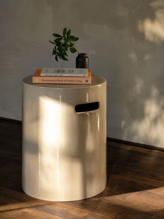 Vincent Sheppard Arvin Rond Tabouret Cadre en Céramique Mushroom.