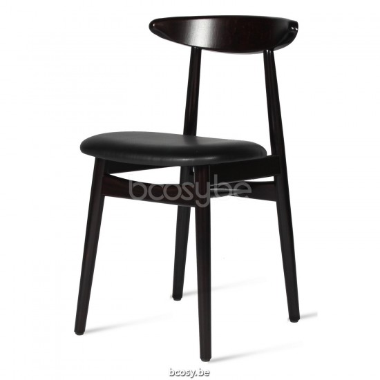 Vincent Sheppard Teo Stuhl Teo Stuhl Rahmen aus Schwarz Buche Schwarz Vegan Leder.