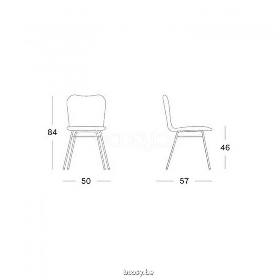 Vincent Sheppard Vincent Sheppard Lily Dining Chair Black Powder Coated Steel A frame Nacré Lloyd Loom.