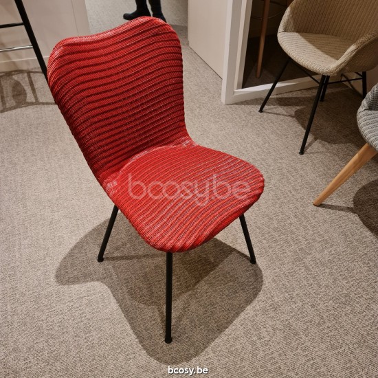 Vincent Sheppard Chaise Lily base A acier Lily Chaise Cadre en Acier A Revêtement en poudre noir Lloyd Loom Terre cuite.