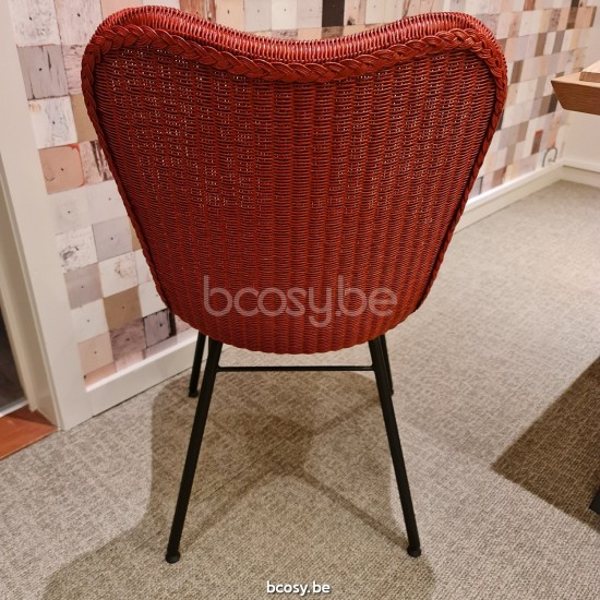 Vincent Sheppard LILY Chaise- Acier Lily Chaise Cadre en Acier A Revêtement en poudre noir Lloyd Loom Terre cuite.