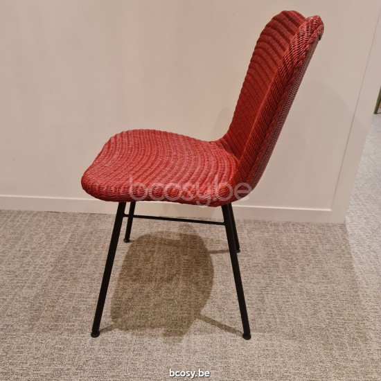 Vincent Sheppard LILY Esstischstuhl - Stahl Lily Stuhl Rahmen aus Schwarz pulverbeschichtet Stahl A Terrakotta Lloyd Loom.