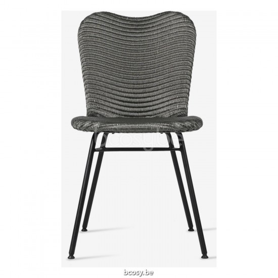 Vincent Sheppard Lily Stuhl A Stahlbasis Lily Stuhl Rahmen aus Schwarz pulverbeschichtet Stahl A Schwarz Lloyd Loom.