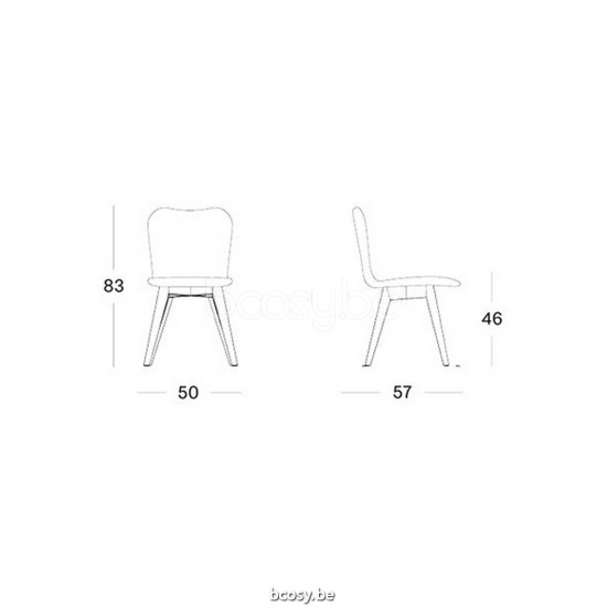 Vincent Sheppard Lily Stuhl Rahmen aus Schwarz gebeiztes Hartholz Schwarz Lloyd Loom.