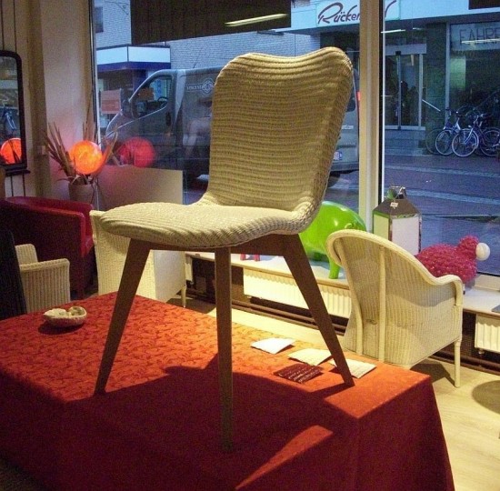 Vincent Sheppard LILY CHAISE - Chêne Lily Chaise Cadre en Bois Chêne naturel Lloyd Loom Neige.