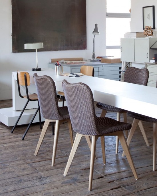 Vincent Sheppard LILY CHAISE - Chêne Lily Chaise Cadre en Bois Chêne naturel Lloyd Loom Taupe.